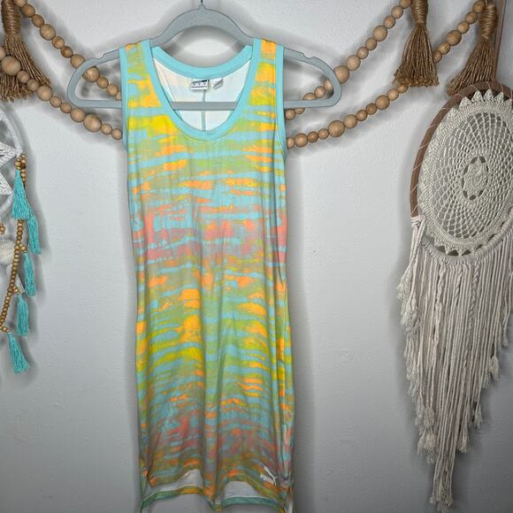 Puma Blue Glow Tie Dye Athletic Tank Dress - Picture 1 of 5